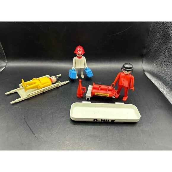 Vintage Playmobil Set Figures Medical Rescue Lot Geobra 1974 Retro - Picture 1 of 9